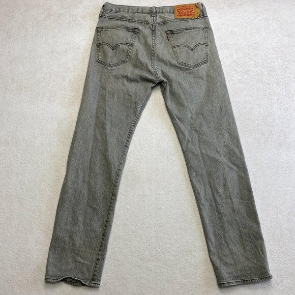 Levi's 501 Jeans Men's 32 Gray Denim Straight Leg Actual Size 31 x 31 - Picture 10 of 10